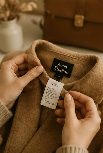 VintySplit inspecting and preparing clothing