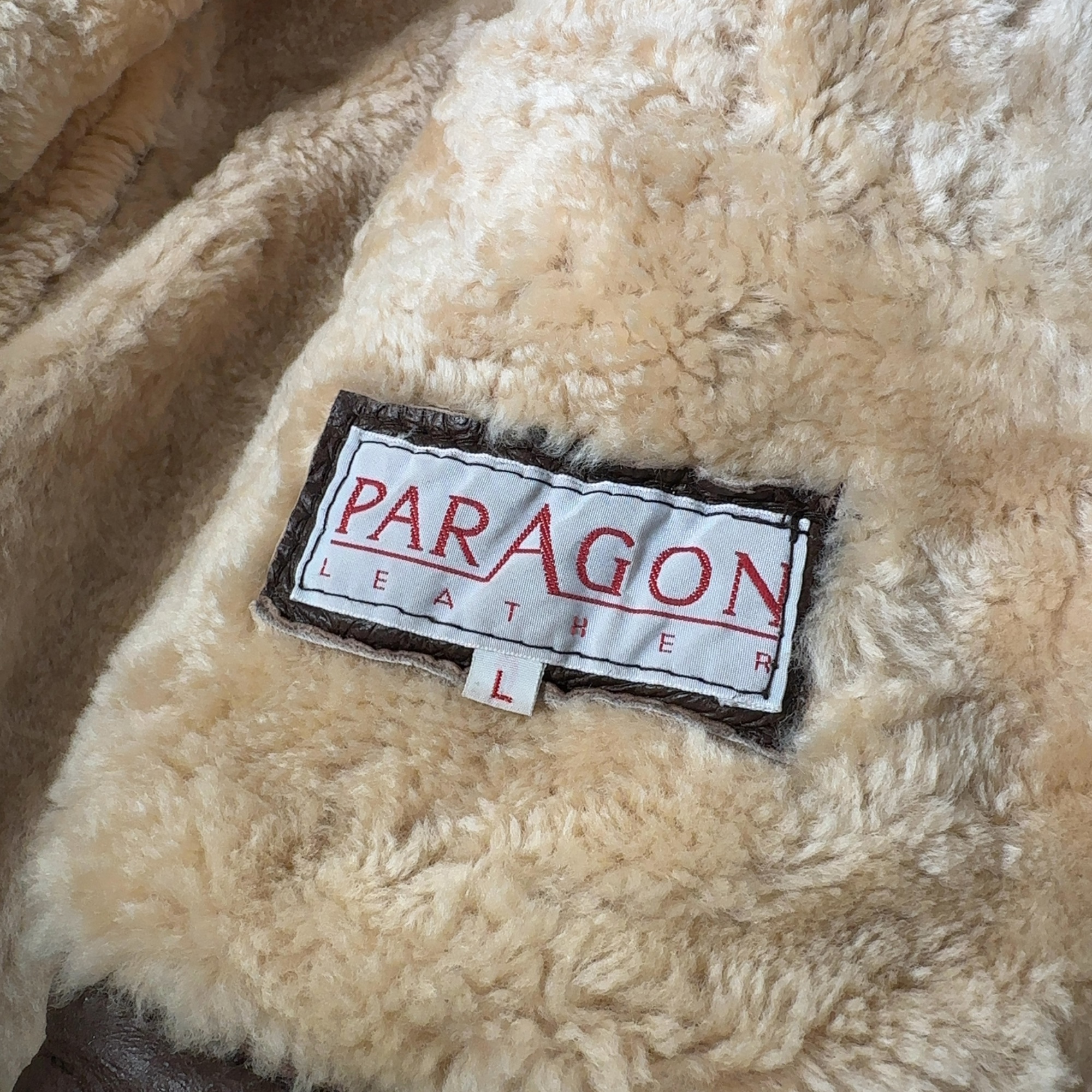 Paragon Leather Brown Shearling Lined Leather Jacket - Image 4