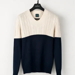 Kent and Curwen Black and White Cashmere Jumper