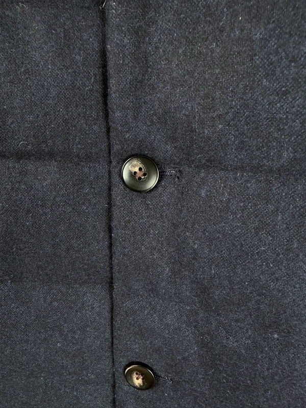 Padded Navy Wool Gillet Bodywarmer - Image 5