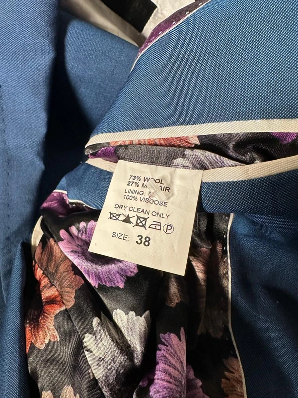 William Hunt Petrol Blue Three Piece Suit - Image 3