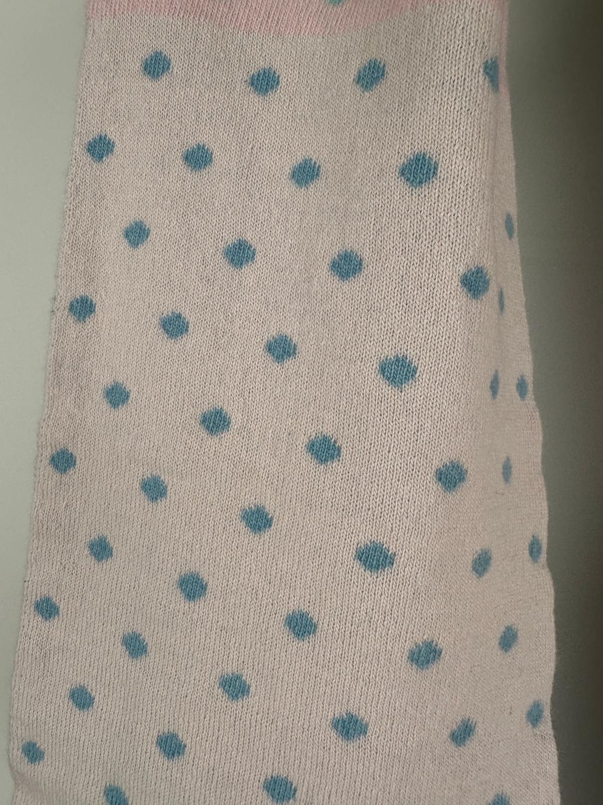 Drake’s Pink & Blue Polka Dot Lambswool Angora Scarf - Image 4
