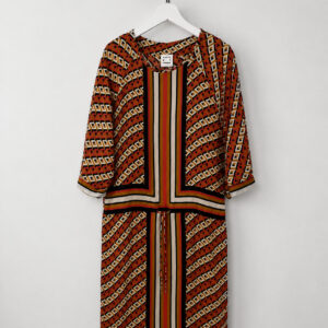 Karen by Simonsen Orange Geometric Dress