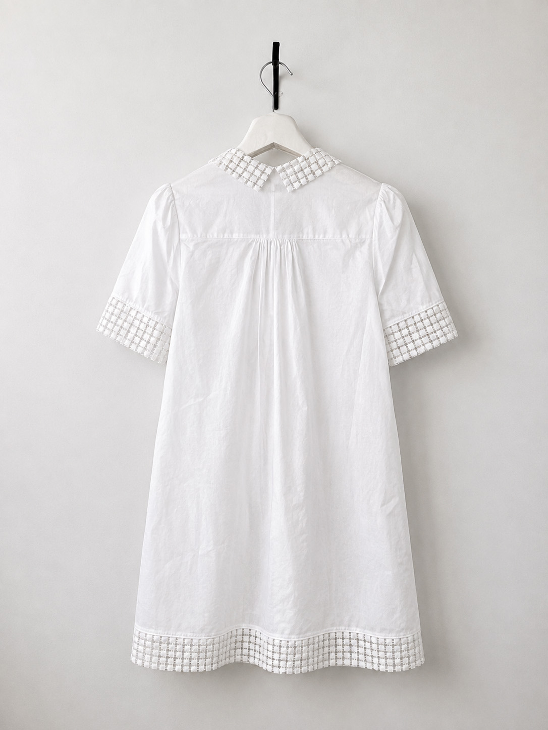 White Cotton Tunic Dress Jaeger - Image 2