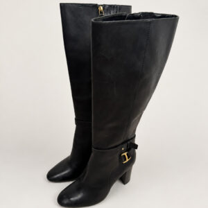 Lauren Ralph Lauren Black Makenna Knee-High Leather Boots