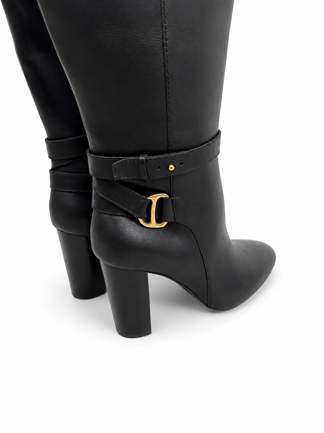 Lauren Ralph Lauren Black Makenna Knee-High Leather Boots - Image 2